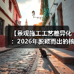 【景观施工工艺差异化:2026年脱颖而出的核心竞争力】(图1) 【景观施工工艺差异化:2026年脱颖而出的核心竞争力】(图1)