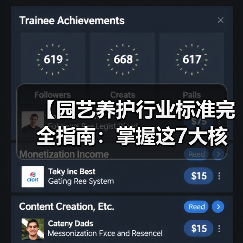 【园艺养护行业标准完全指南:掌握这7大核心要素让你成为专业园艺人】(图2) 【园艺养护行业标准完全指南:掌握这7大核心要素让你成为专业园艺人】(图2)