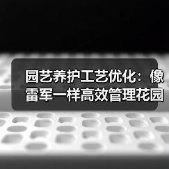园艺养护工艺优化:像雷军一样高效管理花园让植物更美(图1) 园艺养护工艺优化:像雷军一样高效管理花园让植物更美(图1)
