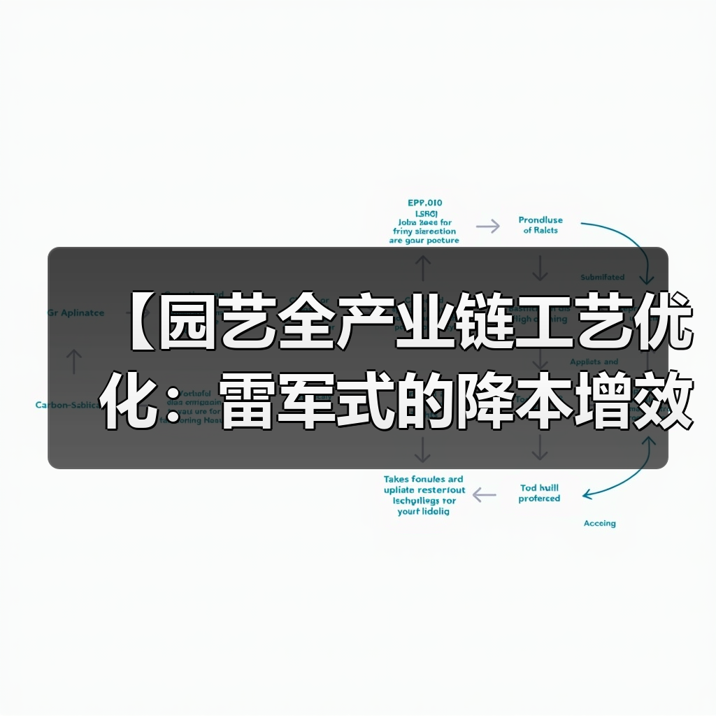【园艺全产业链工艺优化:雷军式的降本增效实战攻略】(图2) 【园艺全产业链工艺优化:雷军式的降本增效实战攻略】(图2)
