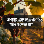 如何根据市场需求优化苗圃生产策略？