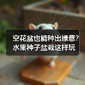 空花盆也能种出绿意?水果种子盆栽这样玩(图3) 空花盆也能种出绿意?水果种子盆栽这样玩(图3)