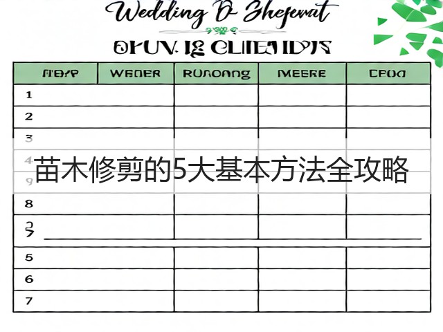 苗木修剪的5大基本方法全攻略