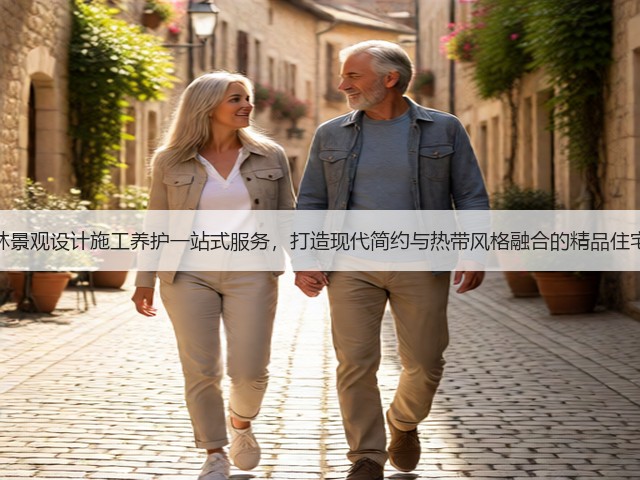 园林景观设计施工养护一站式服务，打造现代简约与热带风格融合的精品住宅区