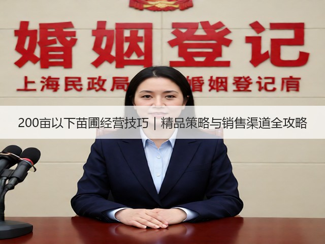 200亩以下苗圃经营技巧｜精品策略与销售渠道全攻略