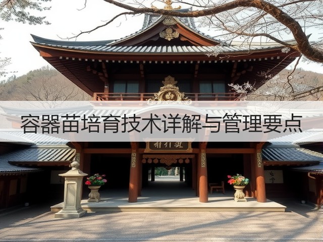容器苗培育技术详解与管理要点 容器苗培育技术详解与管理要点