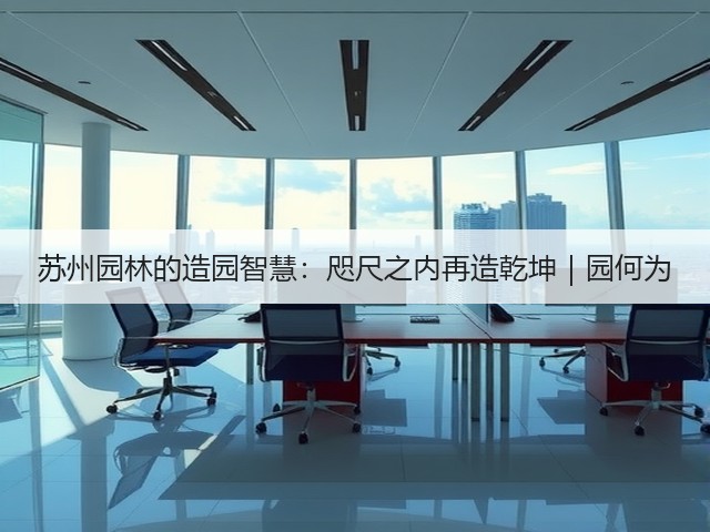 苏州园林的造园智慧：咫尺之内再造乾坤｜园何为