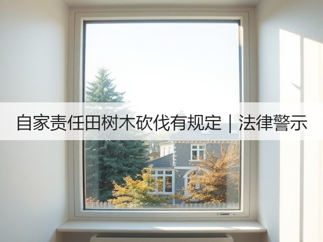 自家责任田树木砍伐有规定|法律警示 自家责任田树木砍伐有规定|法律警示