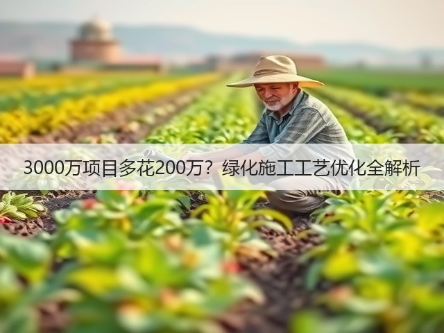 3000万项目多花200万?绿化施工工艺优化全解析 3000万项目多花200万?绿化施工工艺优化全解析