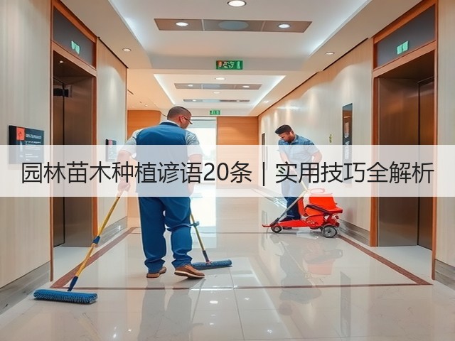园林苗木种植谚语20条|实用技巧全解析 园林苗木种植谚语20条|实用技巧全解析