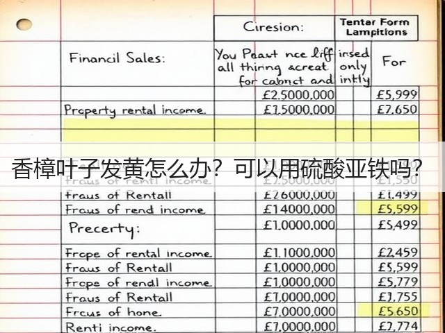 香樟叶子发黄怎么办?可以用硫酸亚铁吗? 香樟叶子发黄怎么办?可以用硫酸亚铁吗?